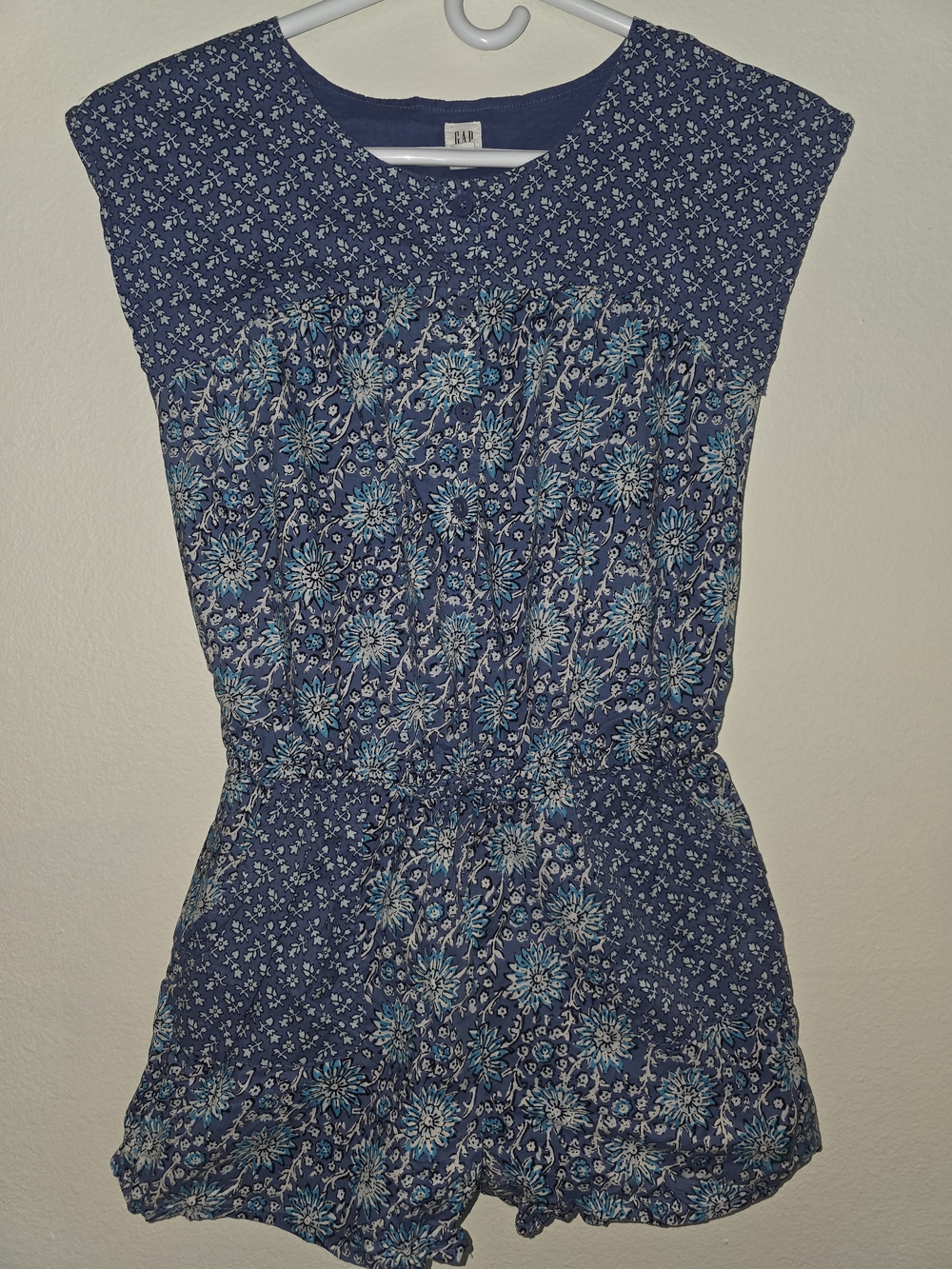 GAP Navy Blue Floral Short Romper